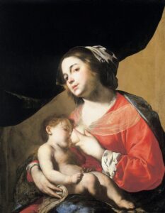 Bernardo Cavallino - The Breastfeeding Madonna
